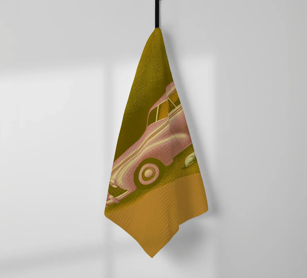 Vue latérale d'une voiture classique torchon de SOUL SHOP