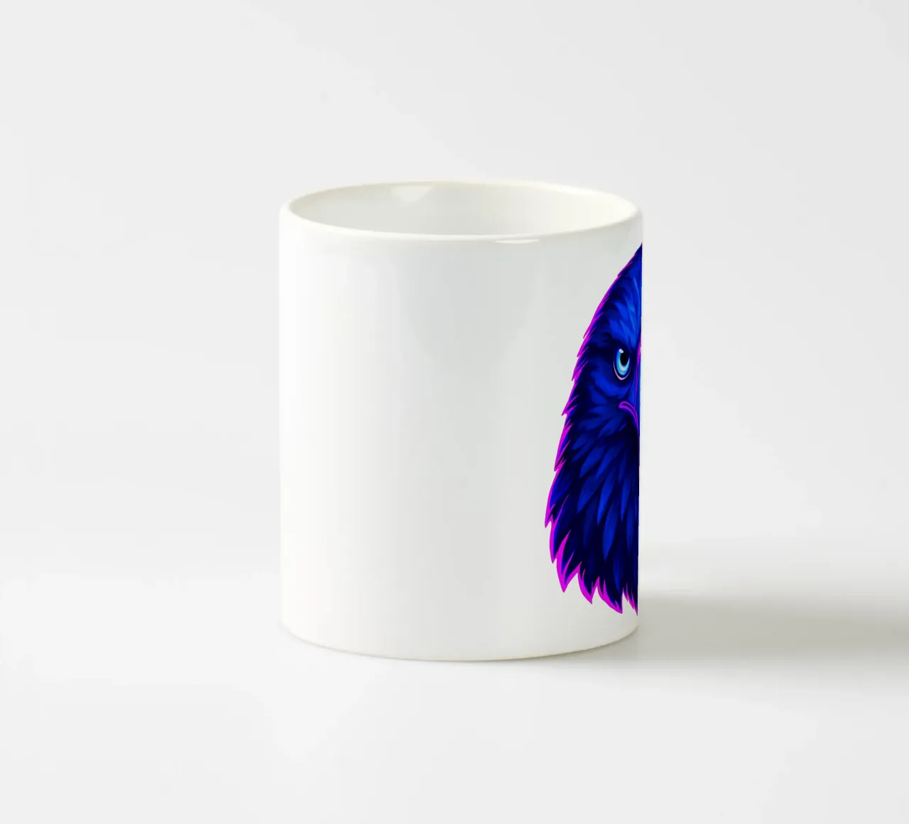 Blue Eagle Neon Art ceramic mug by LM2KONE
