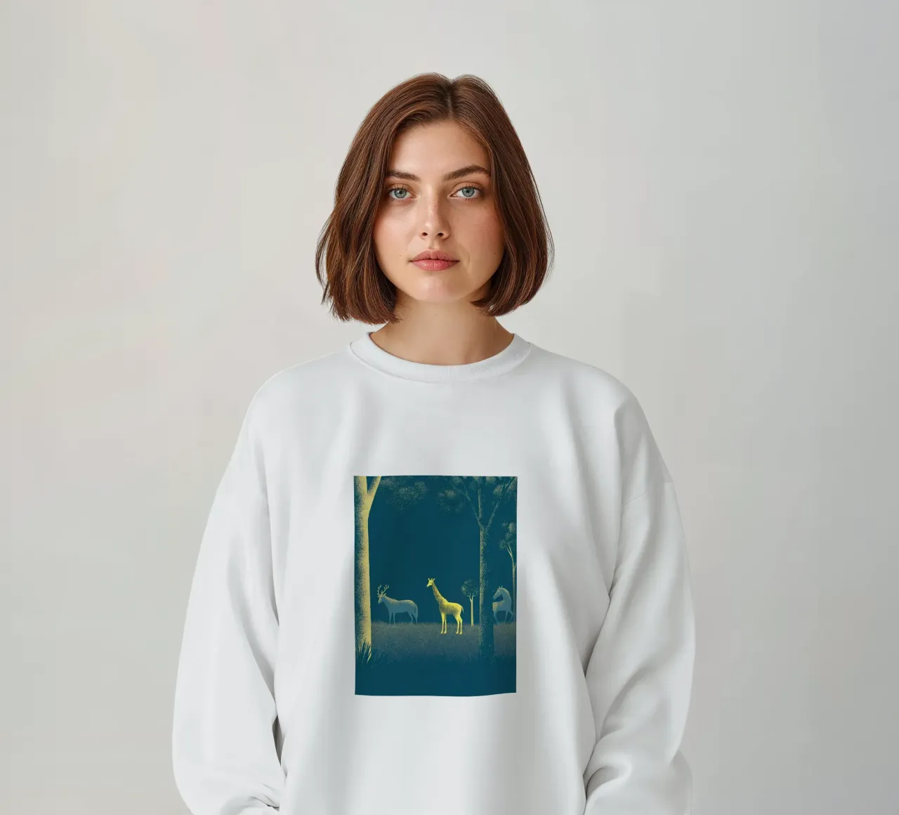 Cervi e giraffe nella foresta felpa da SOUL SHOP