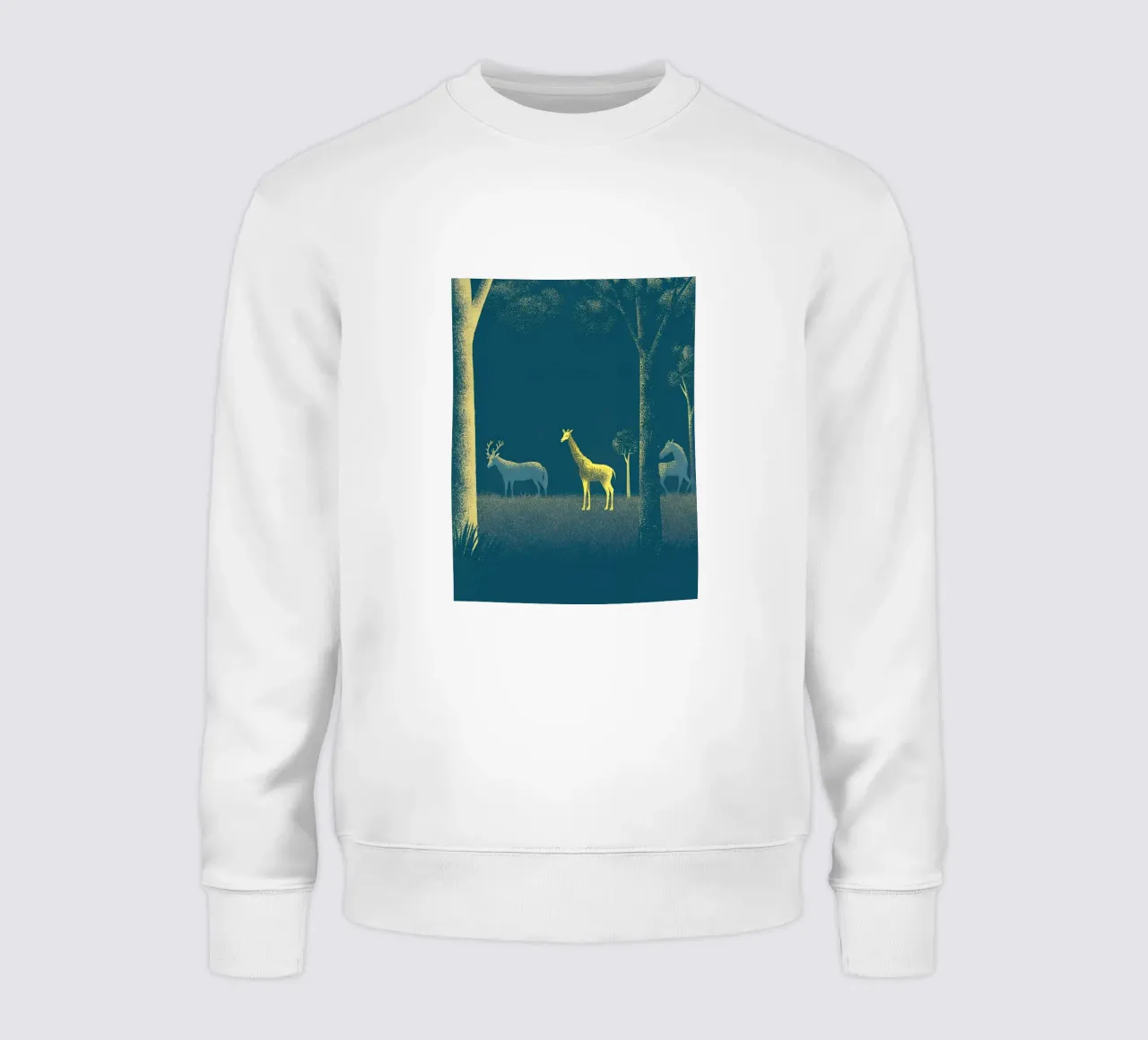 Cervi e giraffe nella foresta felpa da SOUL SHOP