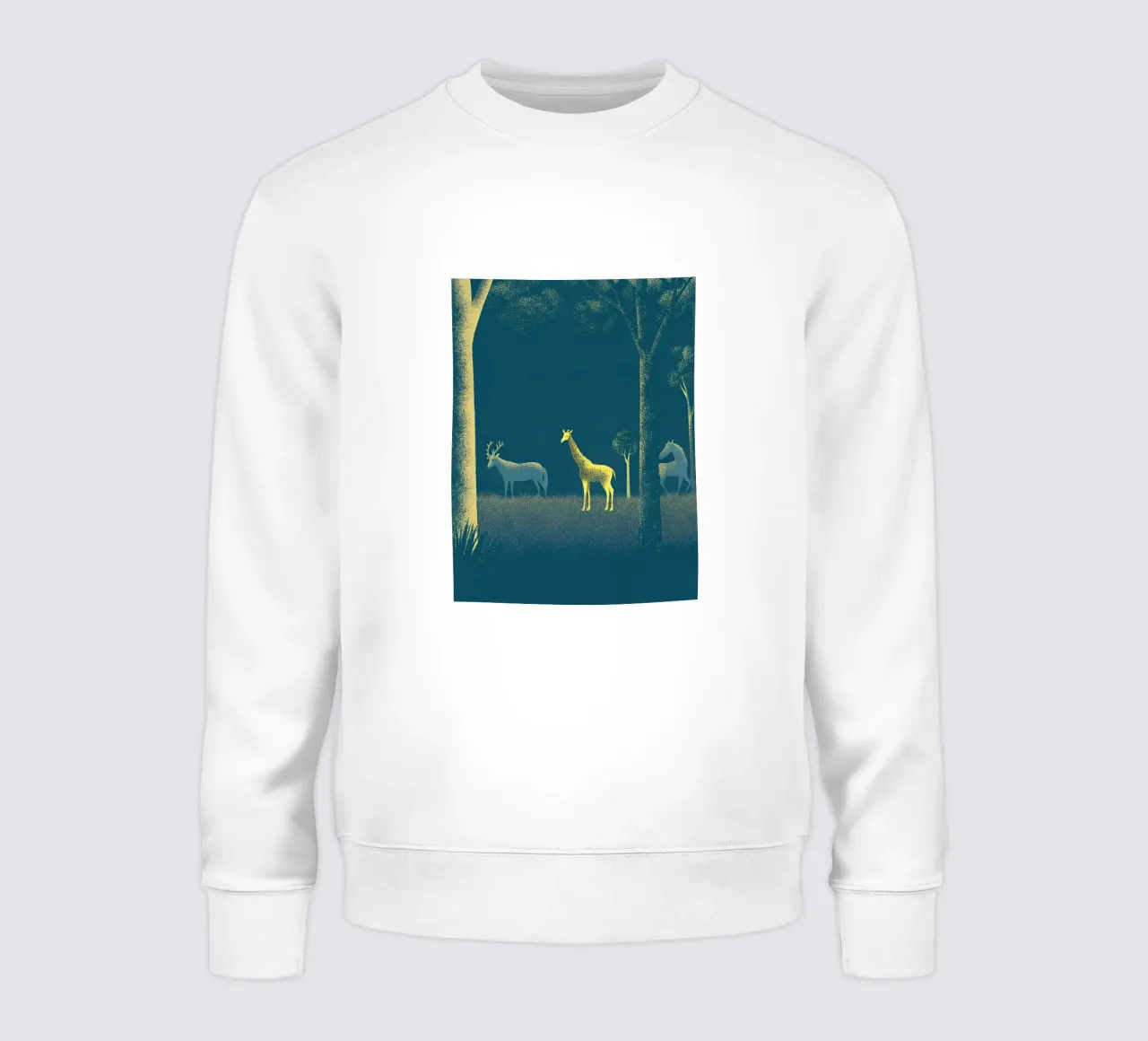 Cervi e giraffe nella foresta felpa da SOUL SHOP