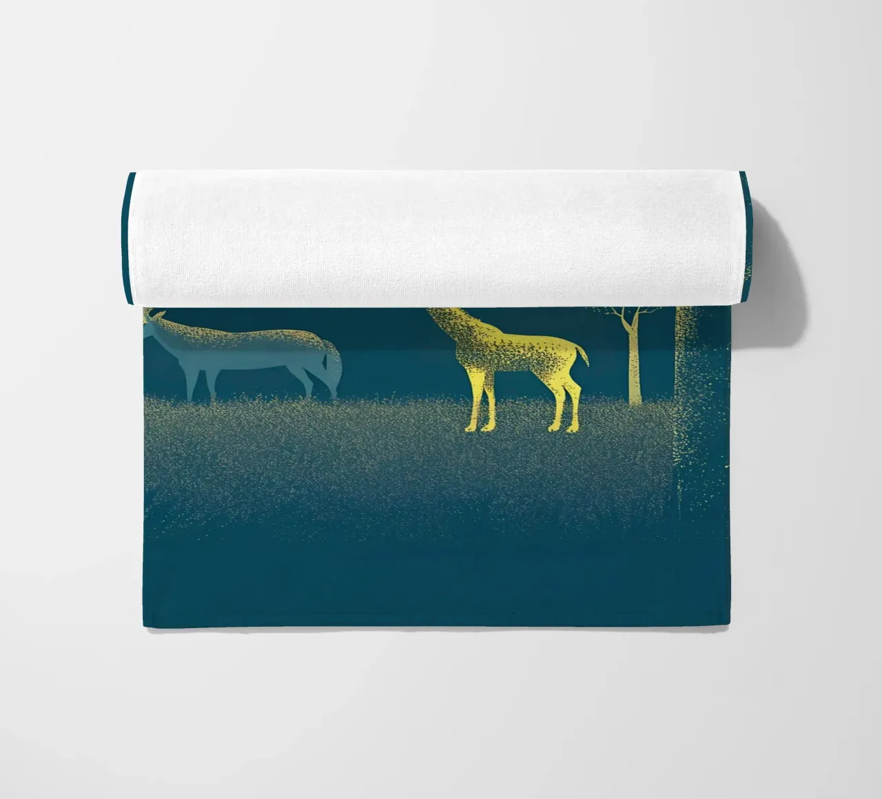 Cervi e giraffe nella foresta telo mare da SOUL SHOP