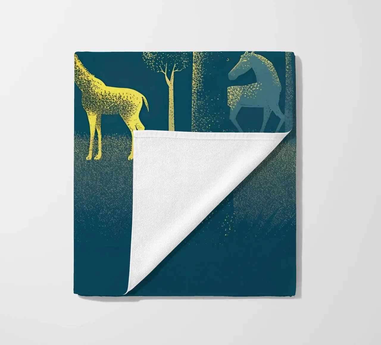 Cervi e giraffe nella foresta telo mare da SOUL SHOP