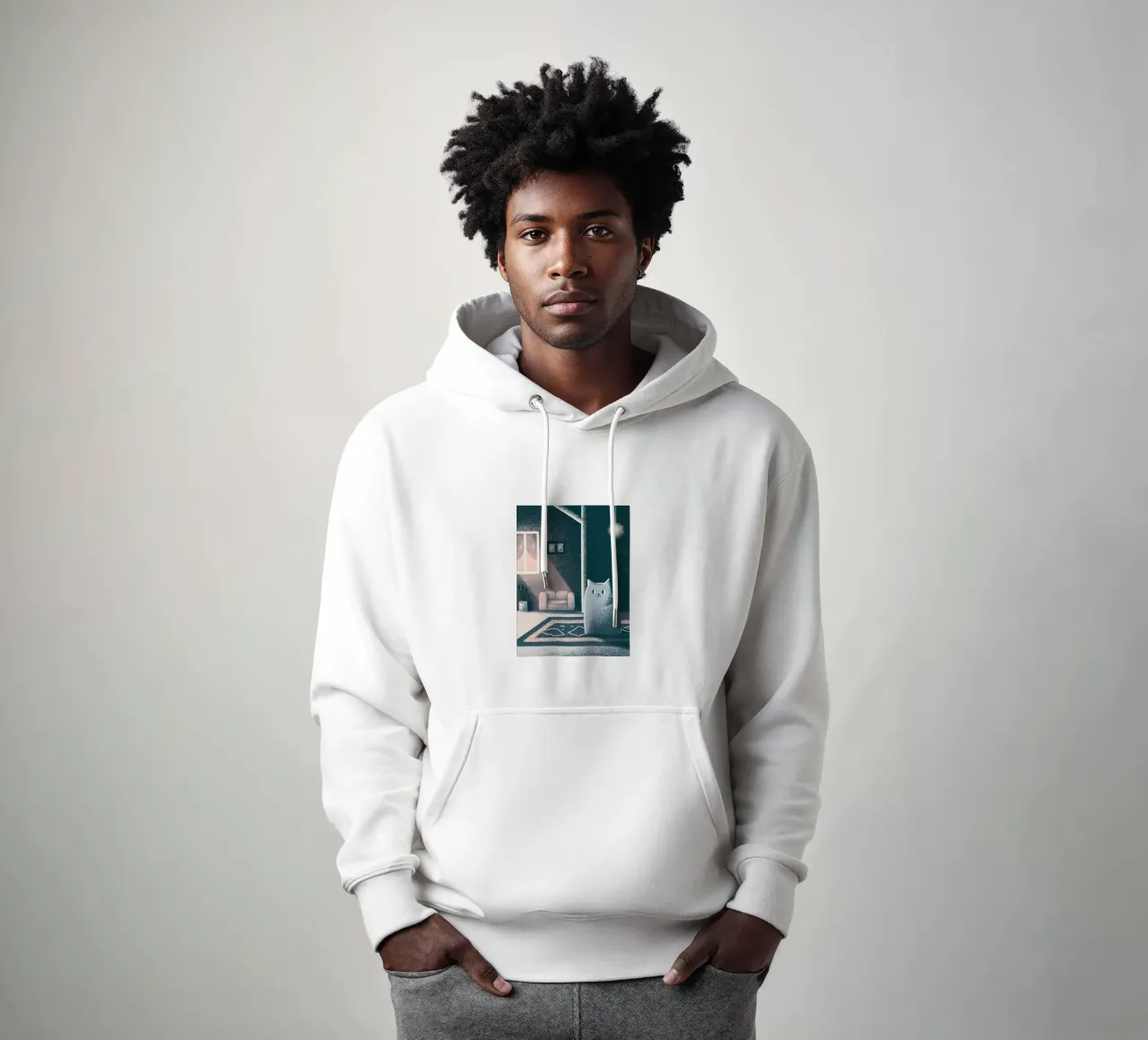 Gatti in casa felpa con cappuccio da SOUL SHOP