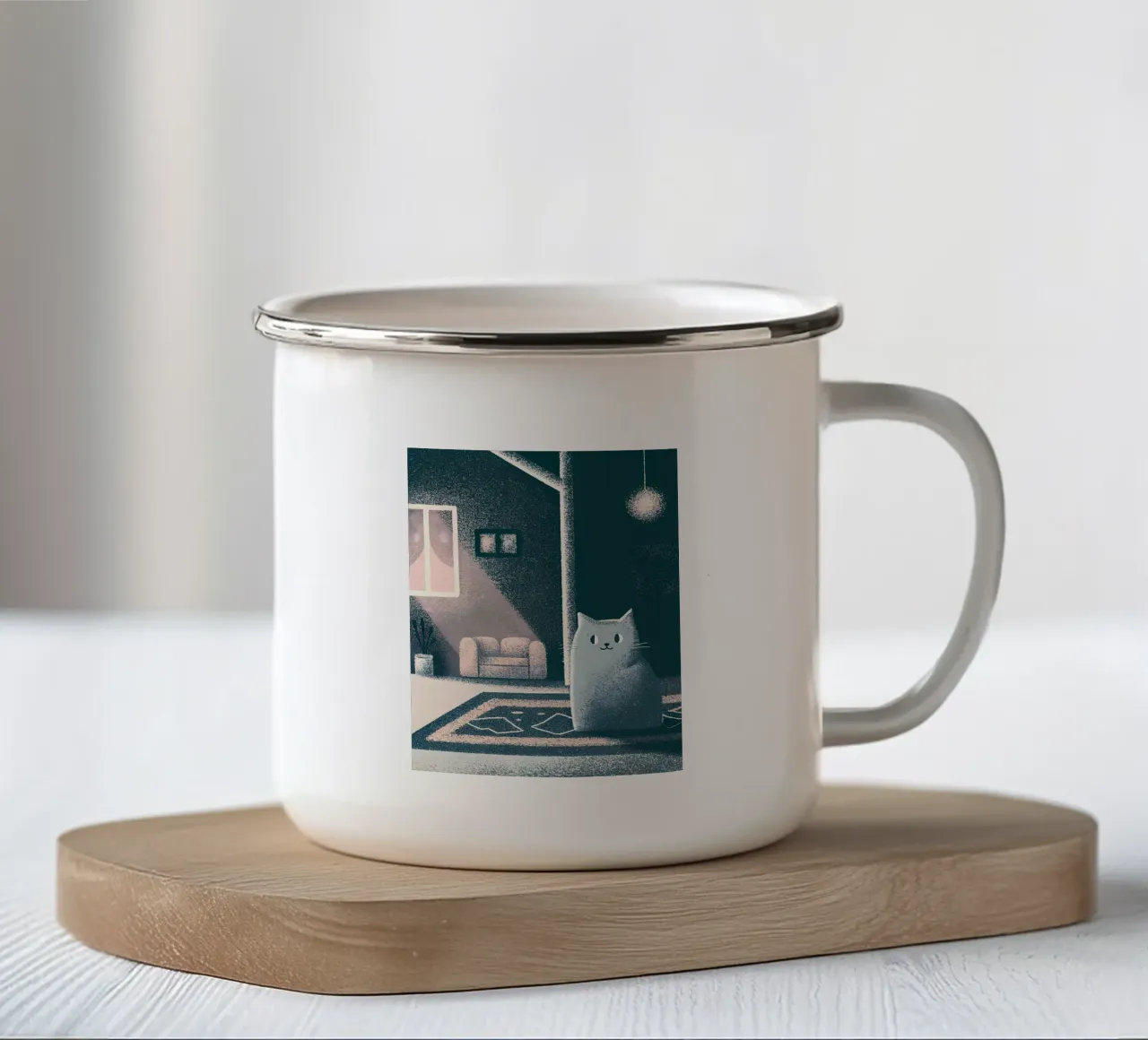 Gatti in casa tazza in smalto da SOUL SHOP