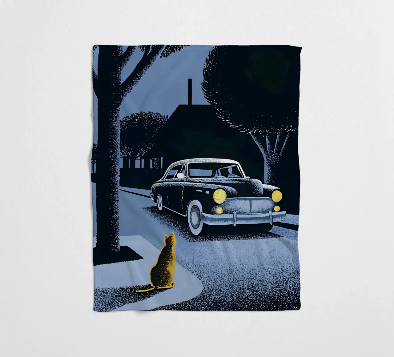 Auto d'epoca e gatti coperta in pile da SOUL SHOP