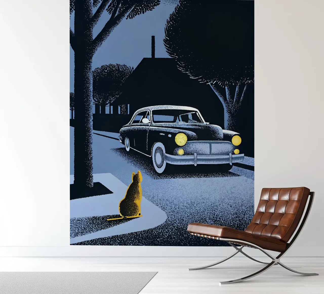 Voitures de collection et chats papier peint photo de SOUL SHOP