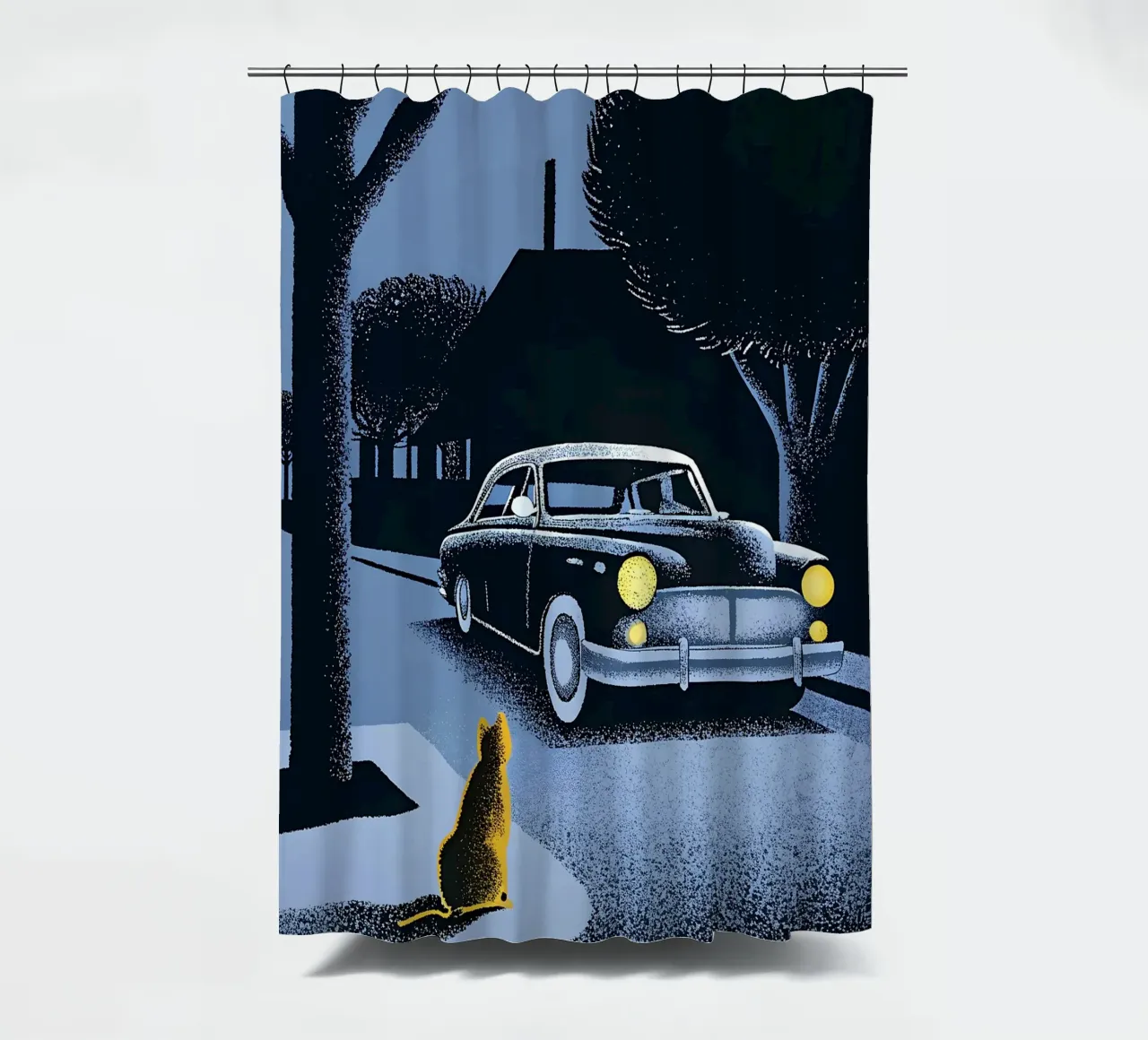 Auto d'epoca e gatti tenda da doccia da SOUL SHOP