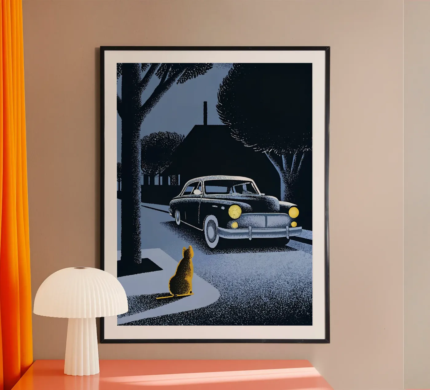 Oldtimer und Katzen Poster von SOUL SHOP