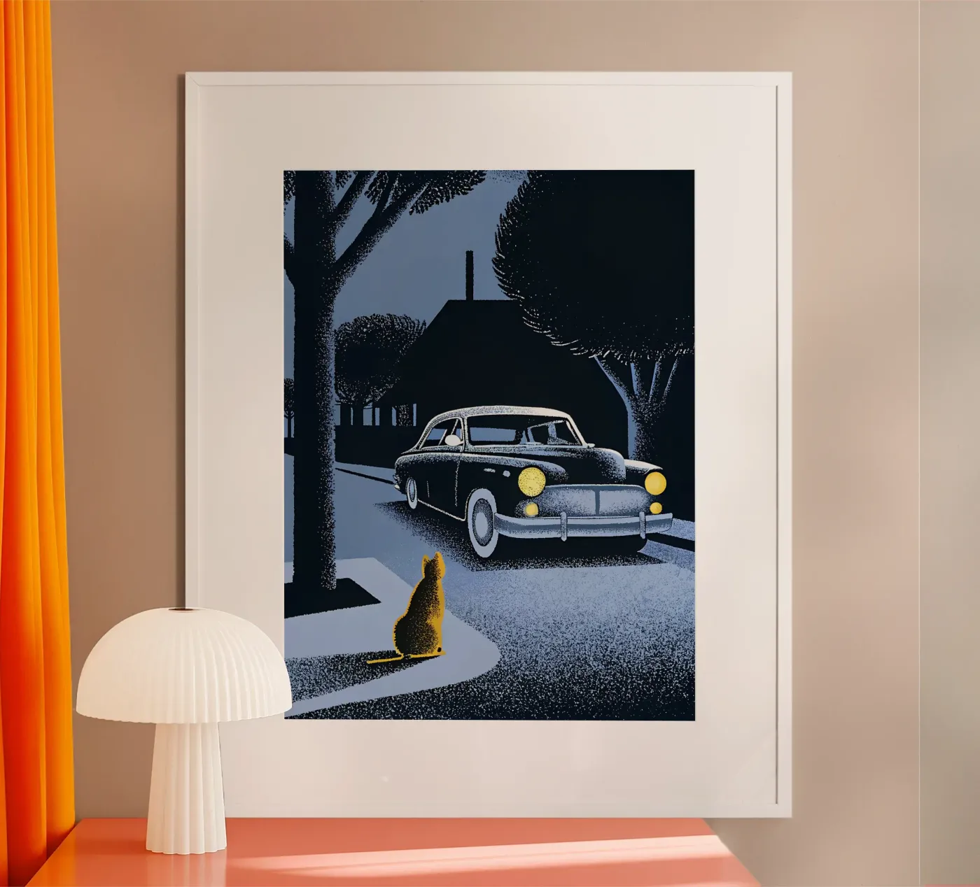 Oldtimer und Katzen Poster von SOUL SHOP