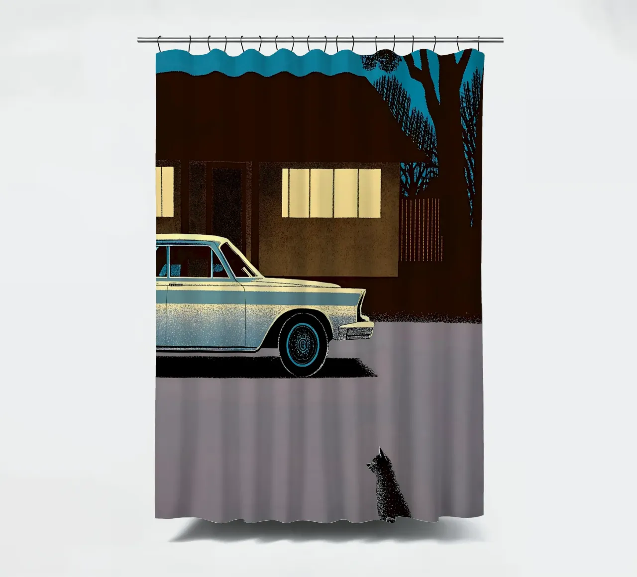 Auto d'epoca e gatti tenda da doccia da SOUL SHOP