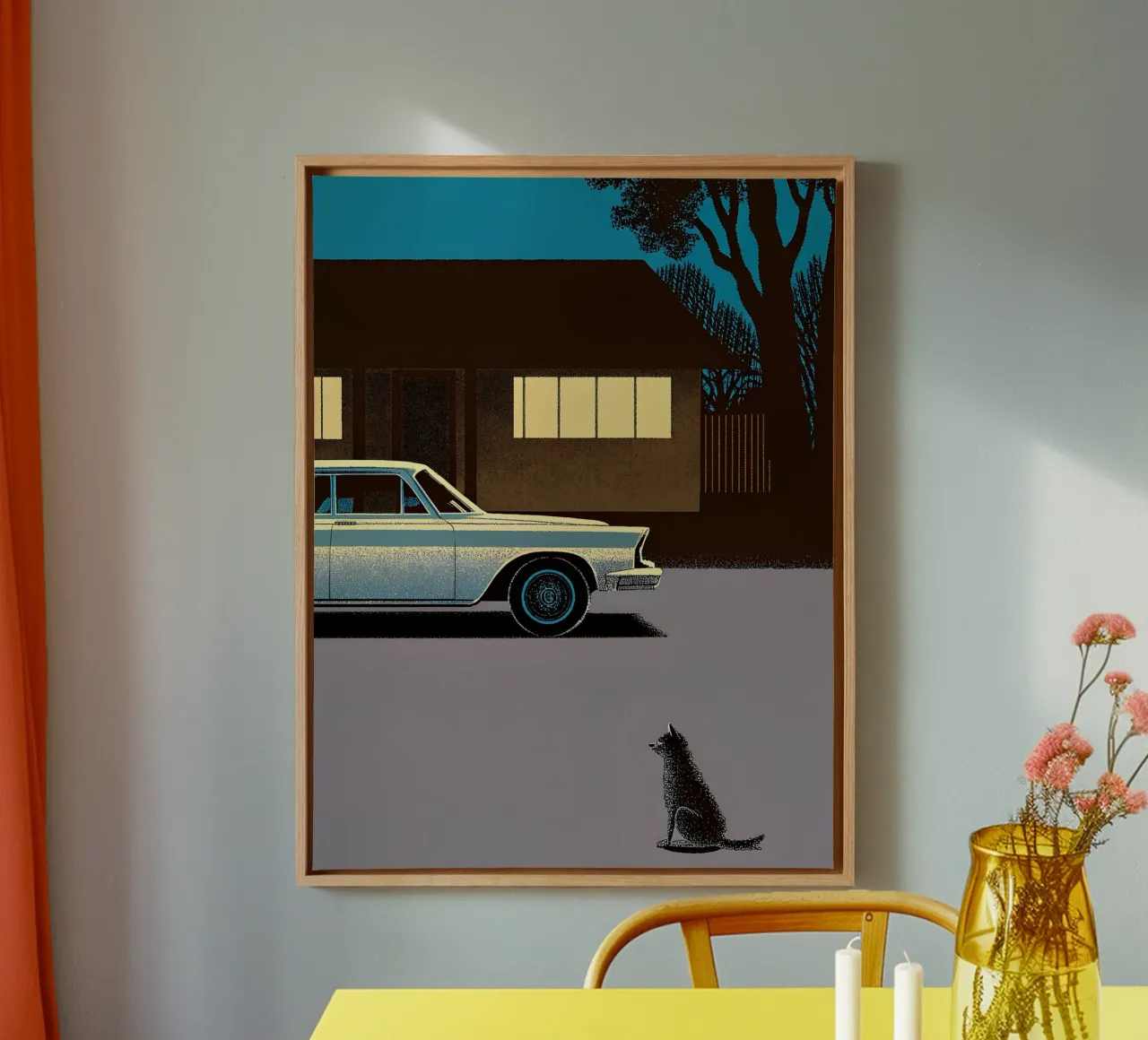 Oldtimer und Katzen Leinwand von SOUL SHOP