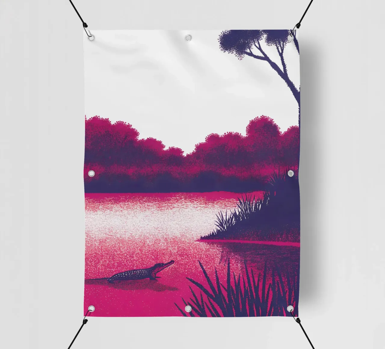 Coccodrillo nel fiume telo in pvc da SOUL SHOP