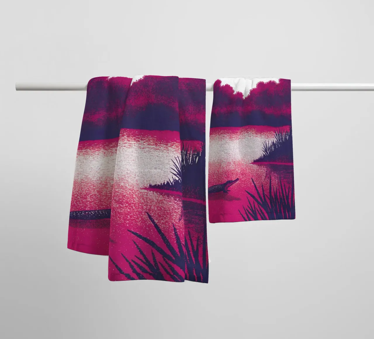 Coccodrillo nel fiume asciugamano da bagno da SOUL SHOP