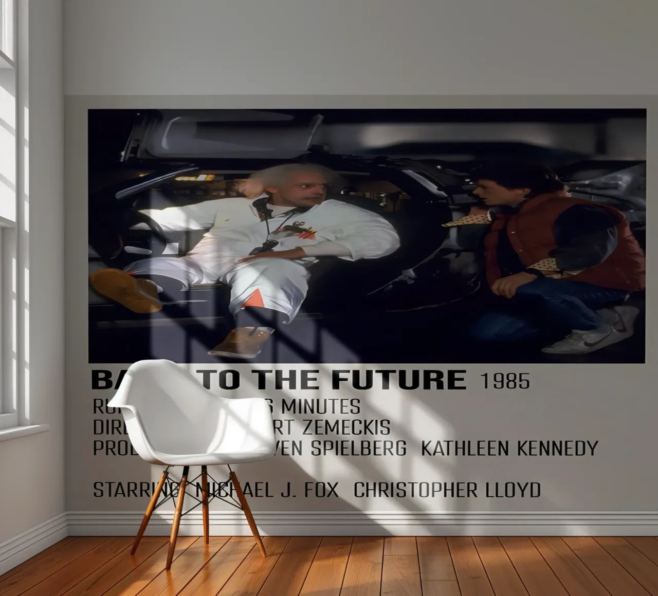 BACK TO THE FUTURE 1985 fotobehang van MVFminimalist