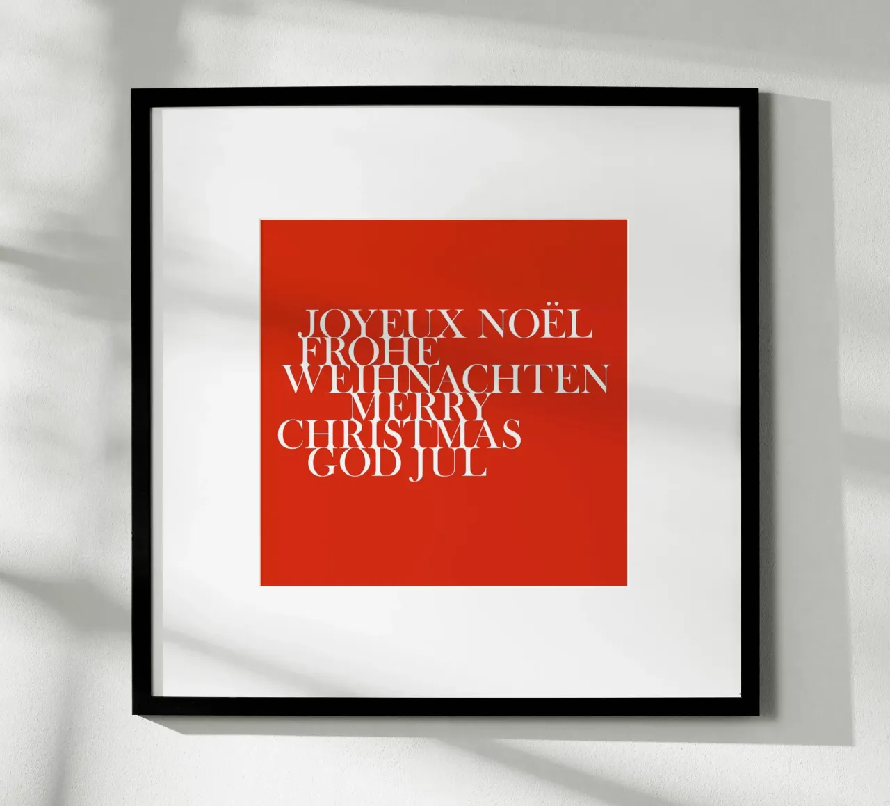Un Natale internazionale poster con telaio in alluminio da Bo Lundberg