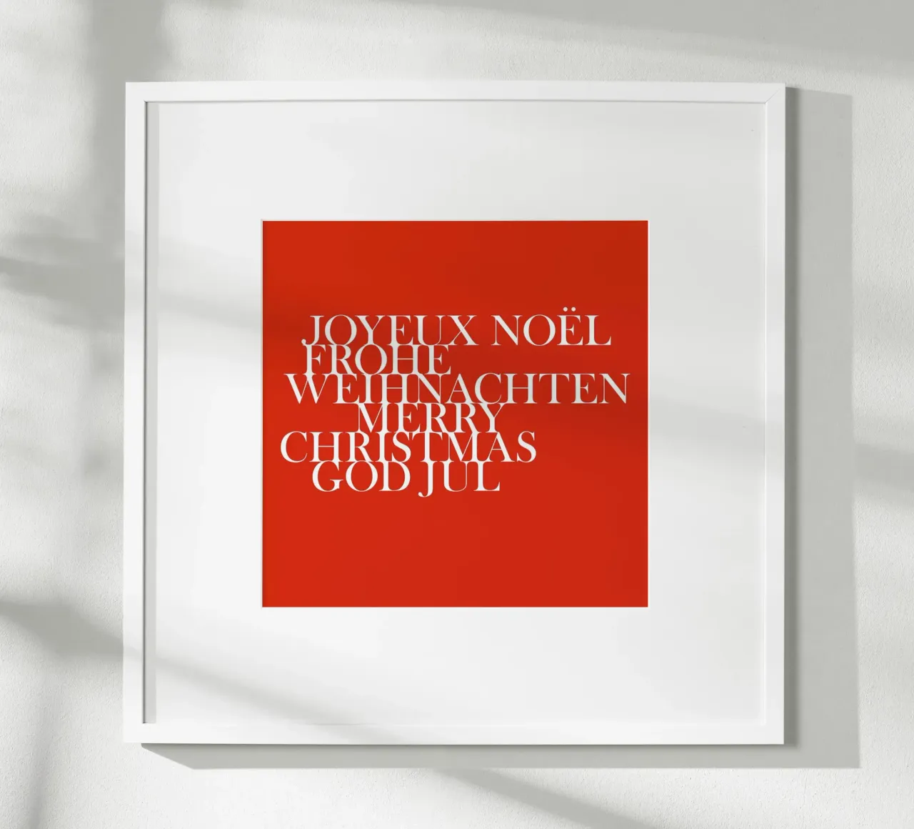 Un Natale internazionale poster con telaio in alluminio da Bo Lundberg