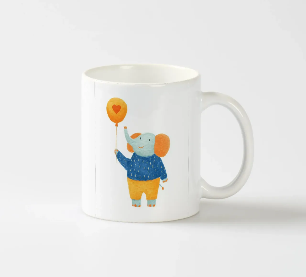 Message d'amour des éléphants mug en céramique de Carinaprint