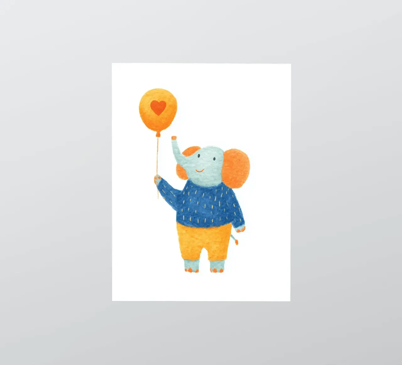 Message d'amour des éléphants autocollant de Carinaprint