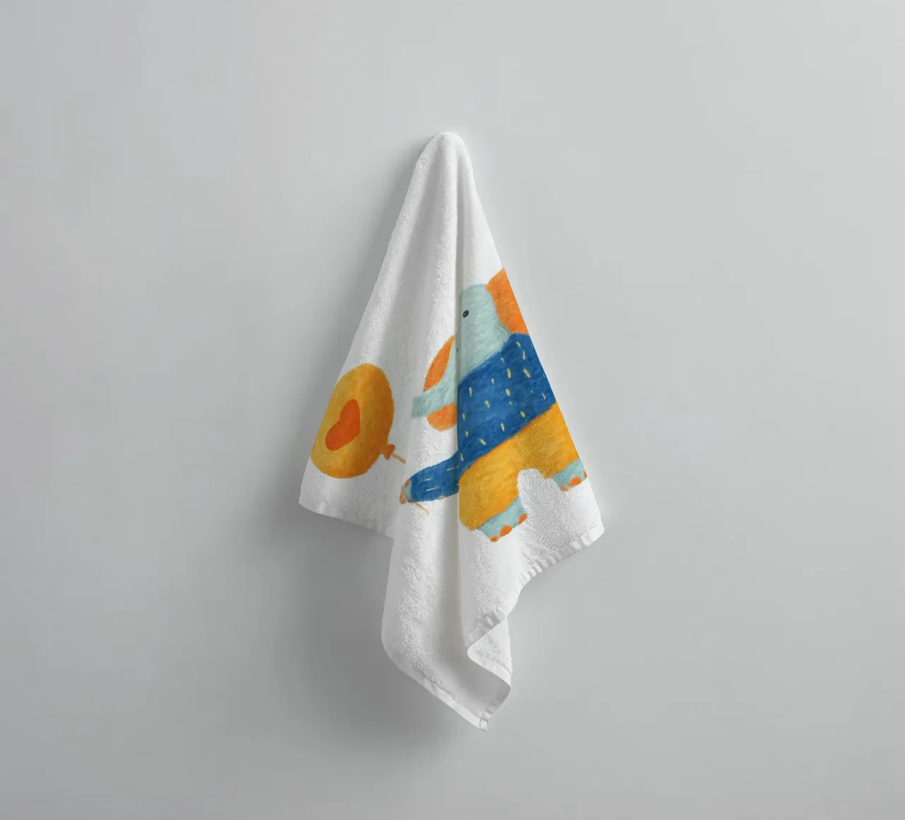 Message d'amour des éléphants serviette de bain de Carinaprint