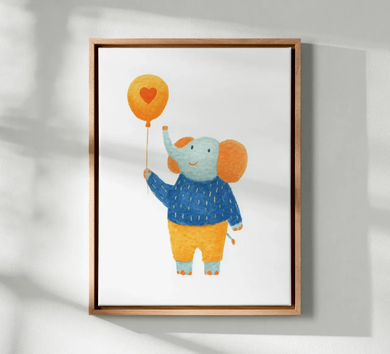 Loving elephant message canvas by Carinaprint