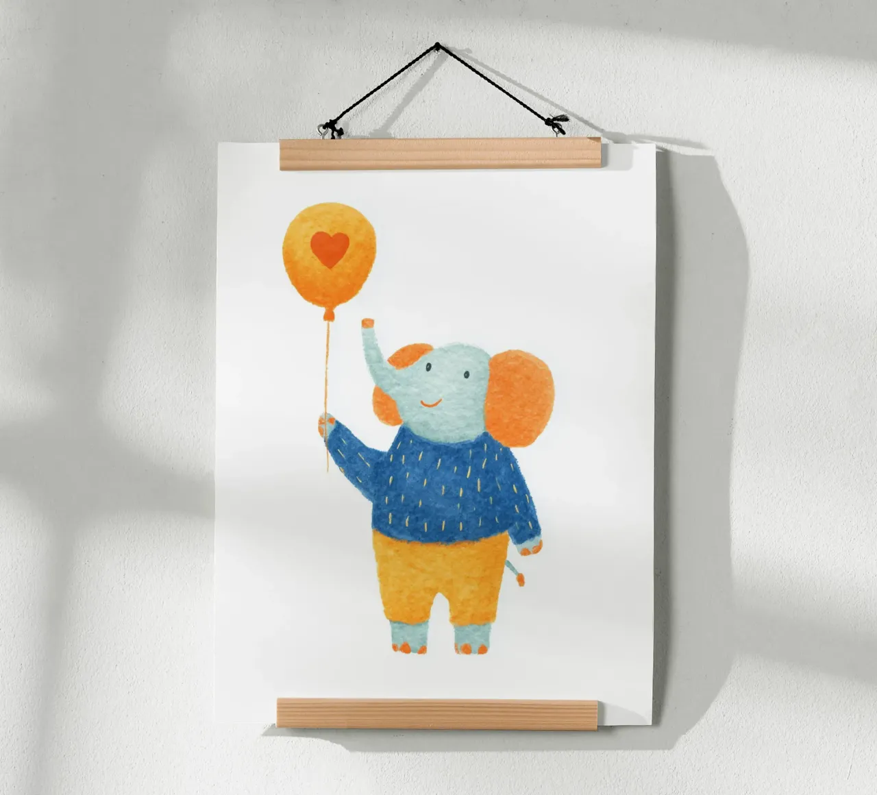 Message d'amour des éléphants hahnemühle de Carinaprint