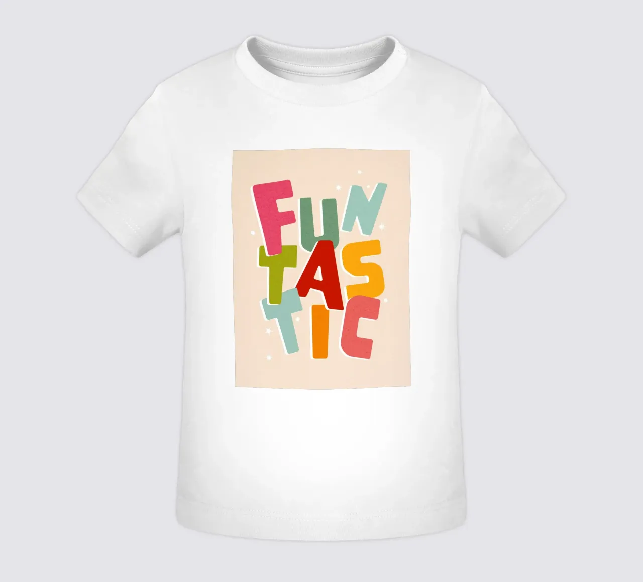 Tipografia "FUNTASTIC" - Stato d'animo colorato, giocoso e divertente maglietta neonato da Dominique Vari Words