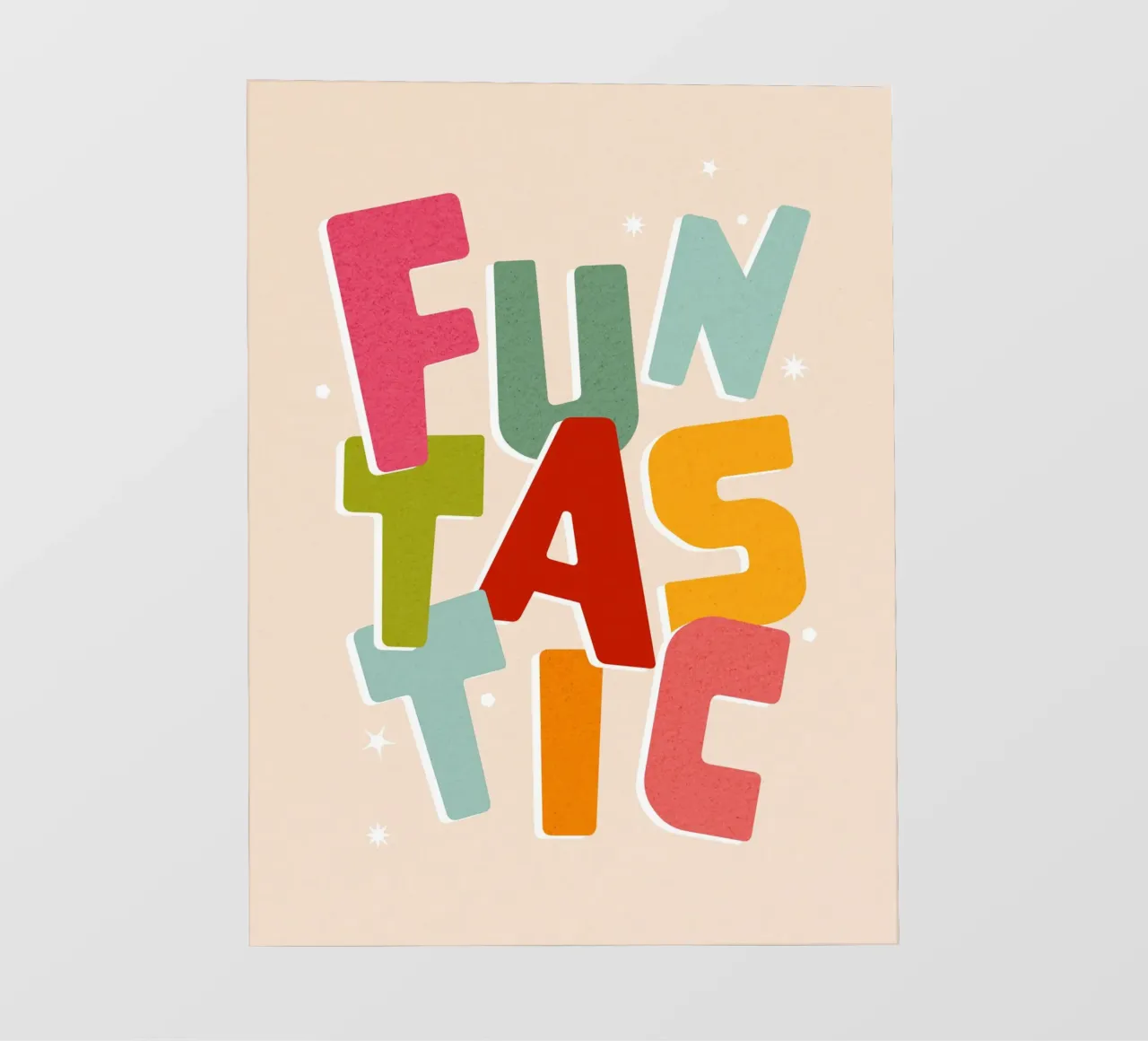 Typographic 'FUNTASTIC' • Playful and fun colourful mood backlit film by Dominique Vari Words