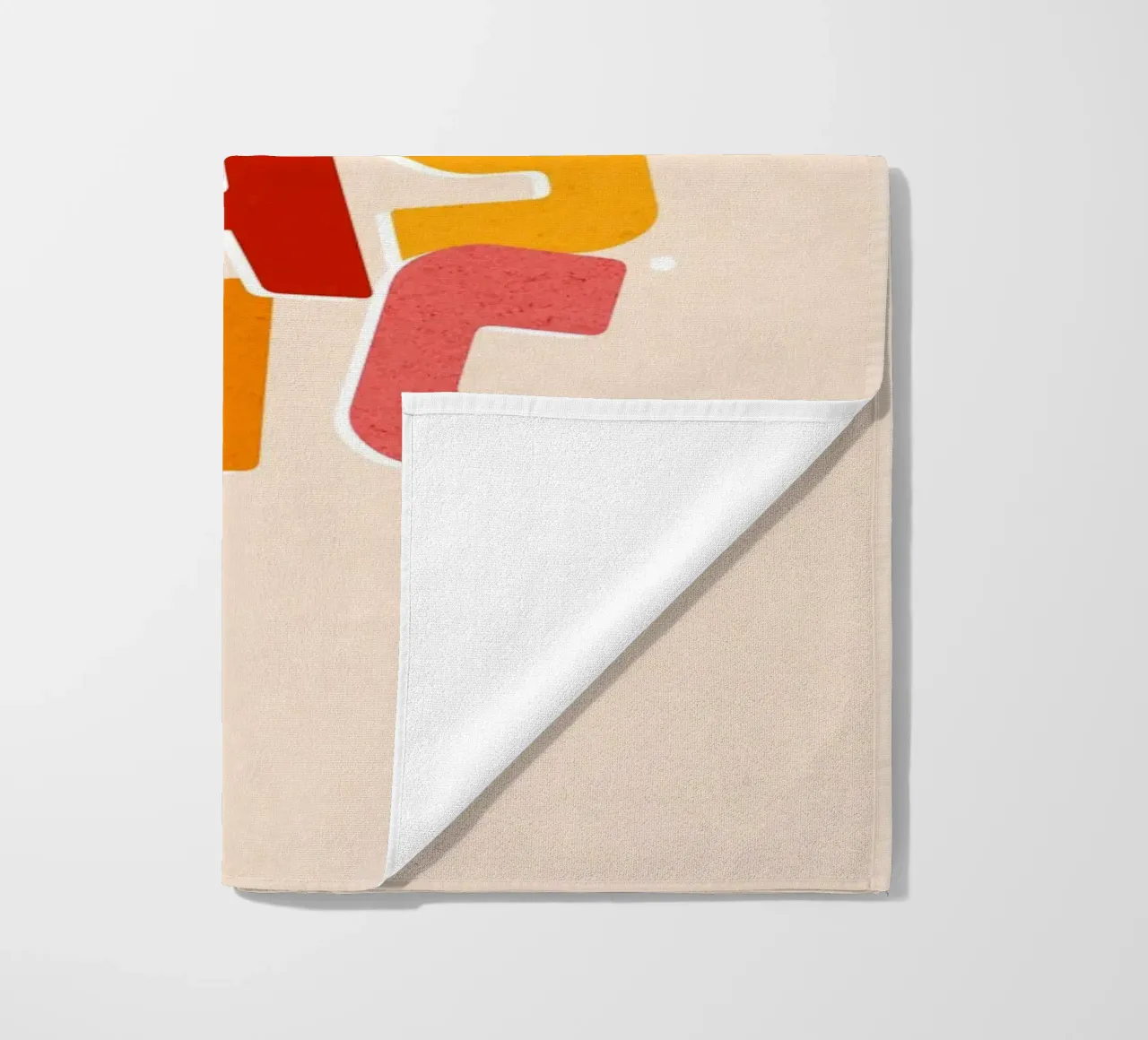 Typographic 'FUNTASTIC' • Playful and fun colourful mood beach towel by Dominique Vari Words
