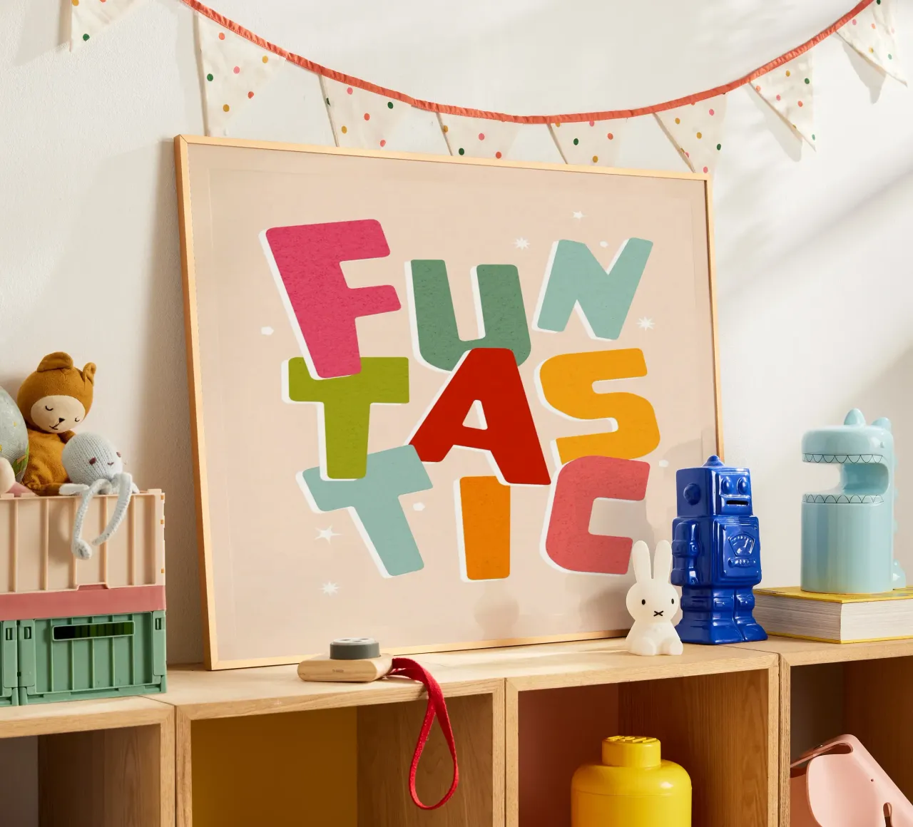 Typographic 'FUNTASTIC' • Playful and fun colourful mood hahnemühle by Dominique Vari Words
