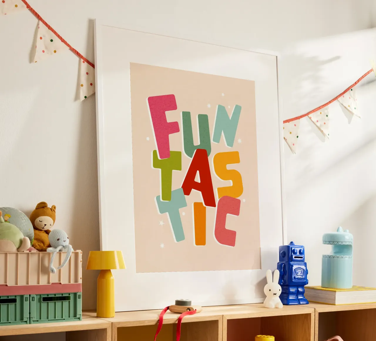 Typographic 'FUNTASTIC' • Playful and fun colourful mood hahnemühle by Dominique Vari Words