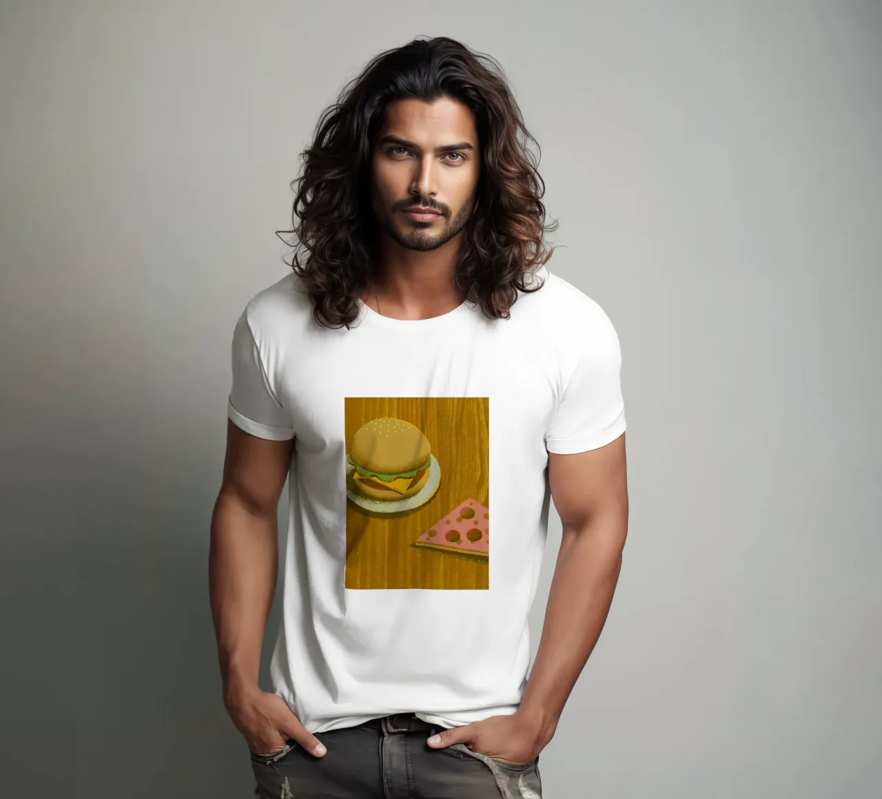 Hamburger e pizza t-shirt da SOUL SHOP