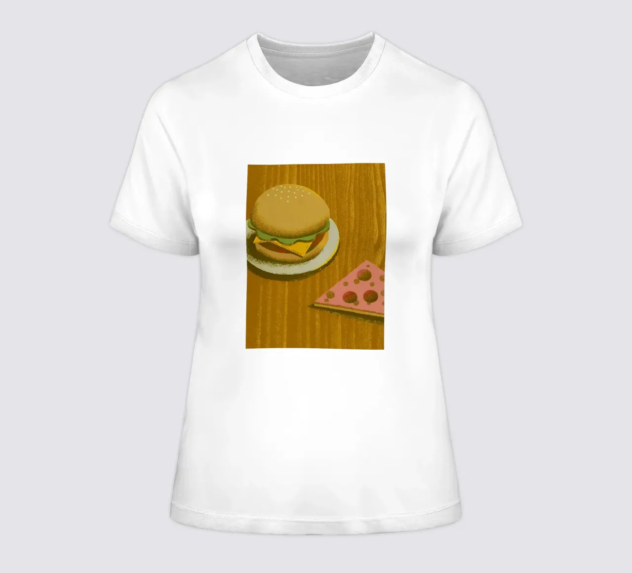 Hamburger e pizza t-shirt da donna da SOUL SHOP