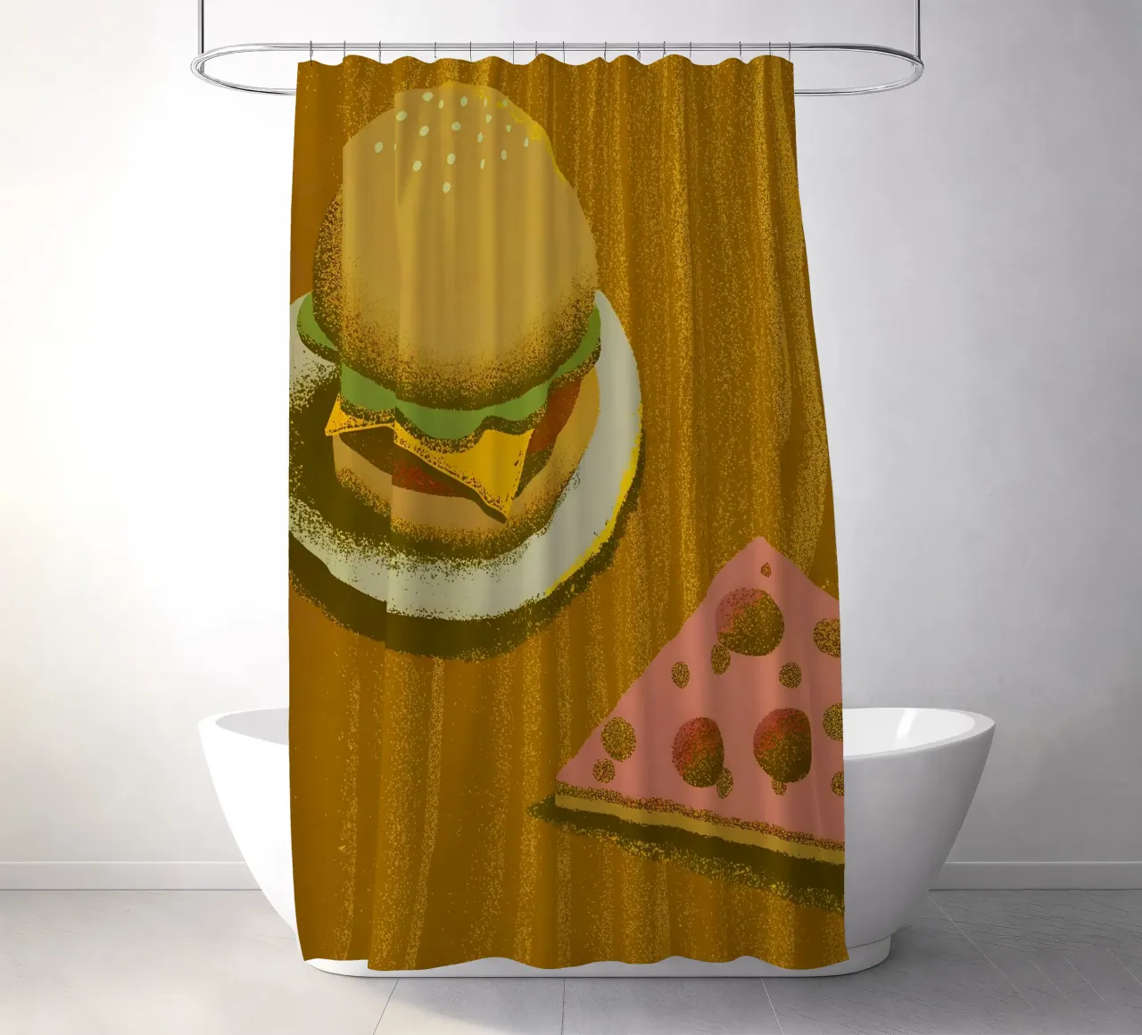Hamburger e pizza tenda da doccia da SOUL SHOP