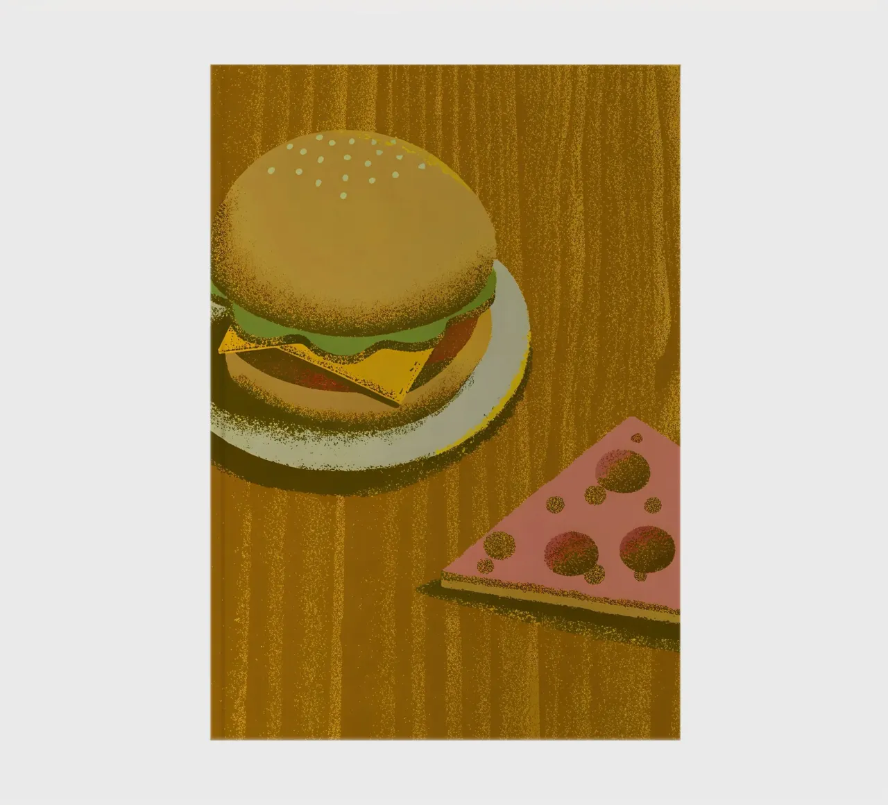 Hamburger e pizza diario da SOUL SHOP