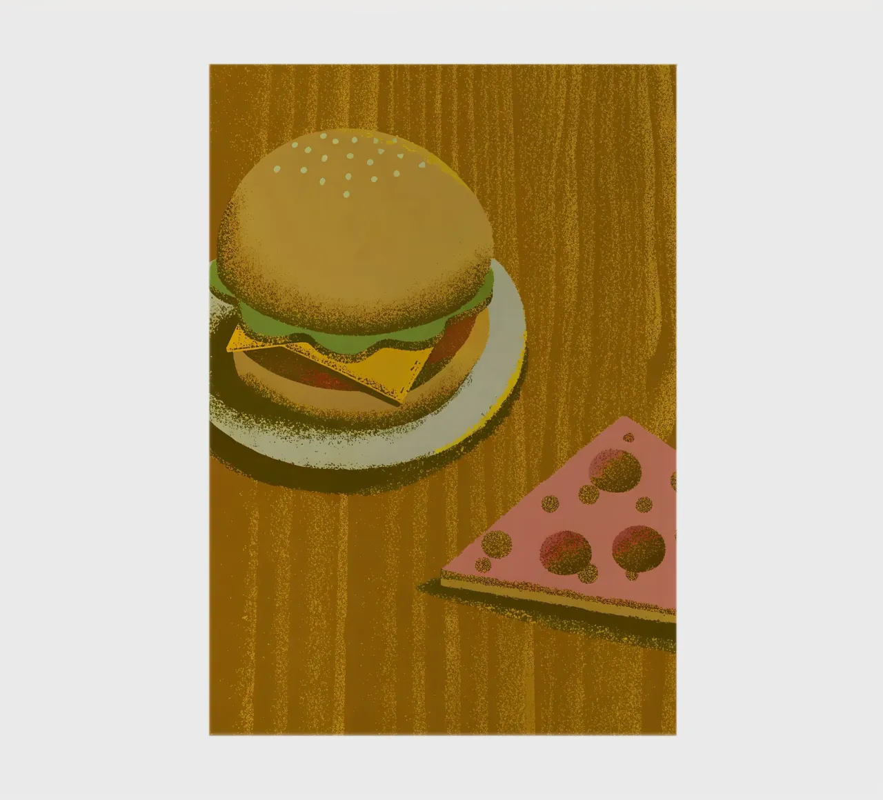 Hamburger e pizza diario da SOUL SHOP