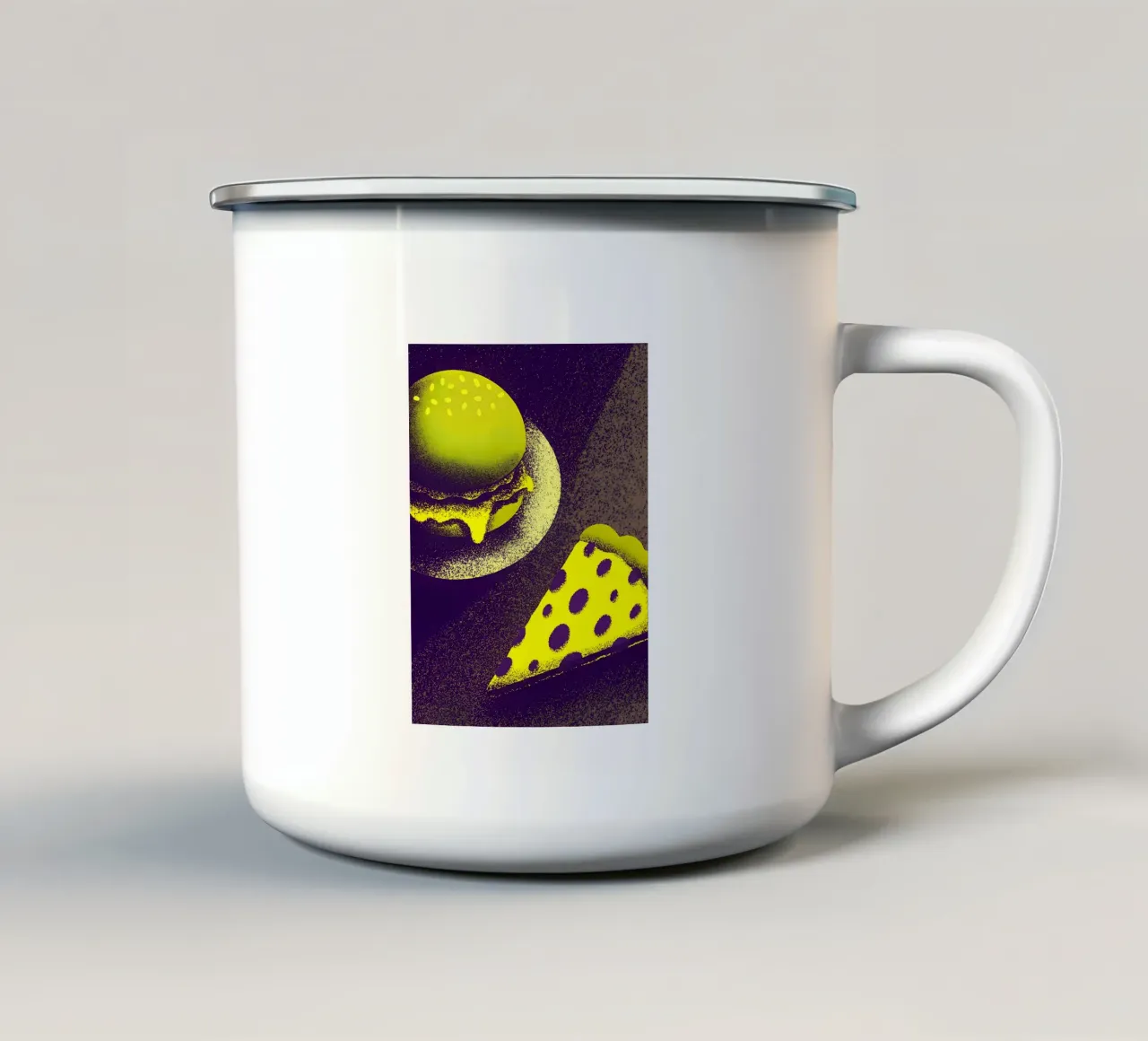 Hamburger e pizza tazza in smalto da SOUL SHOP