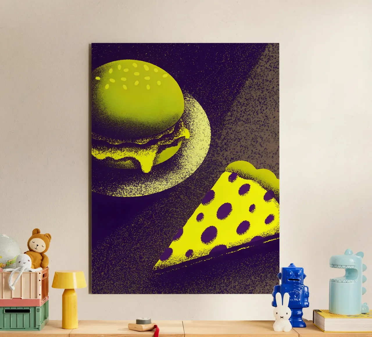 Hamburger e pizza alluminio dibond da SOUL SHOP