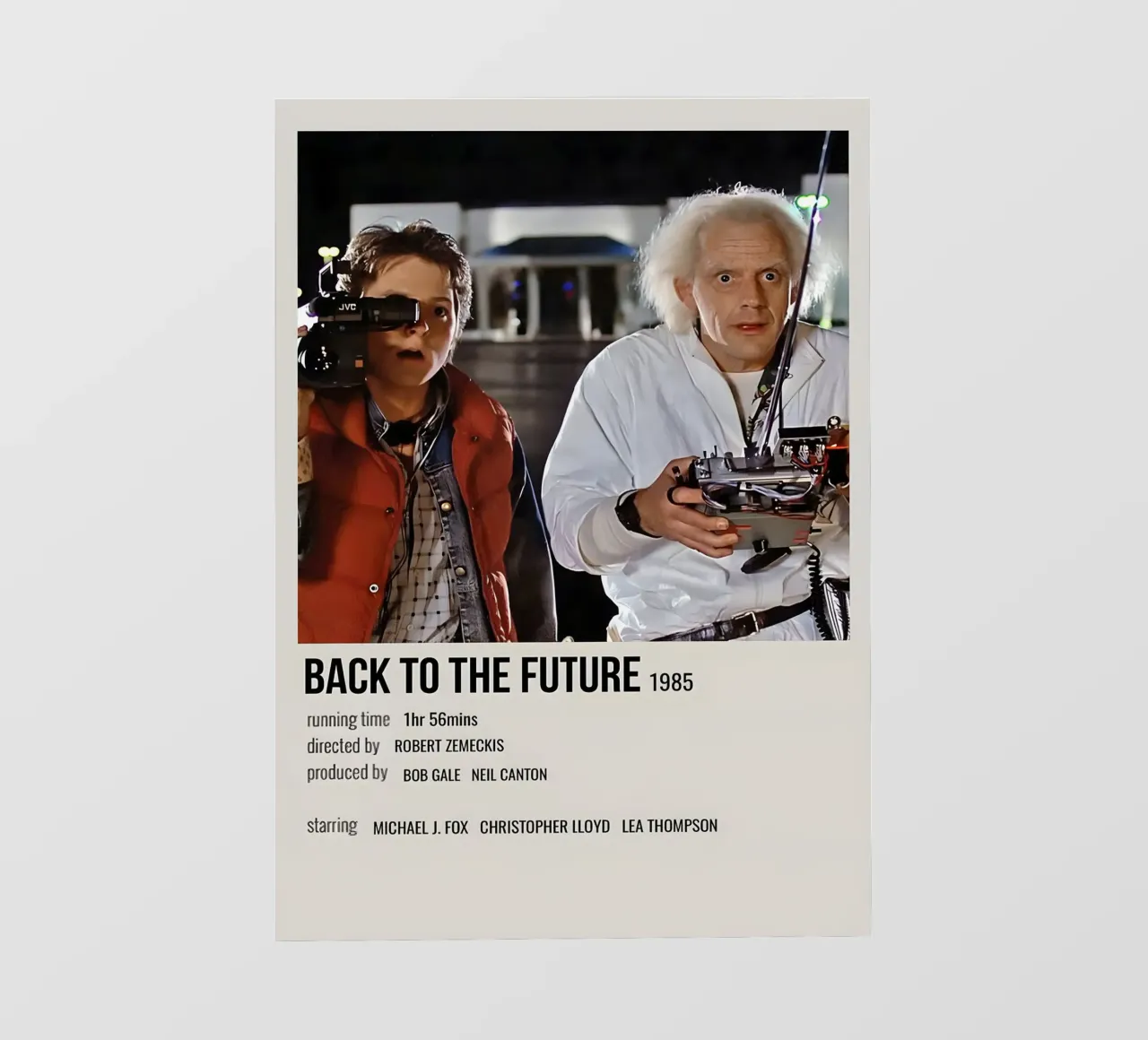 BACK TO THE FUTURE 1985 pellicola backlit da MVFminimalist