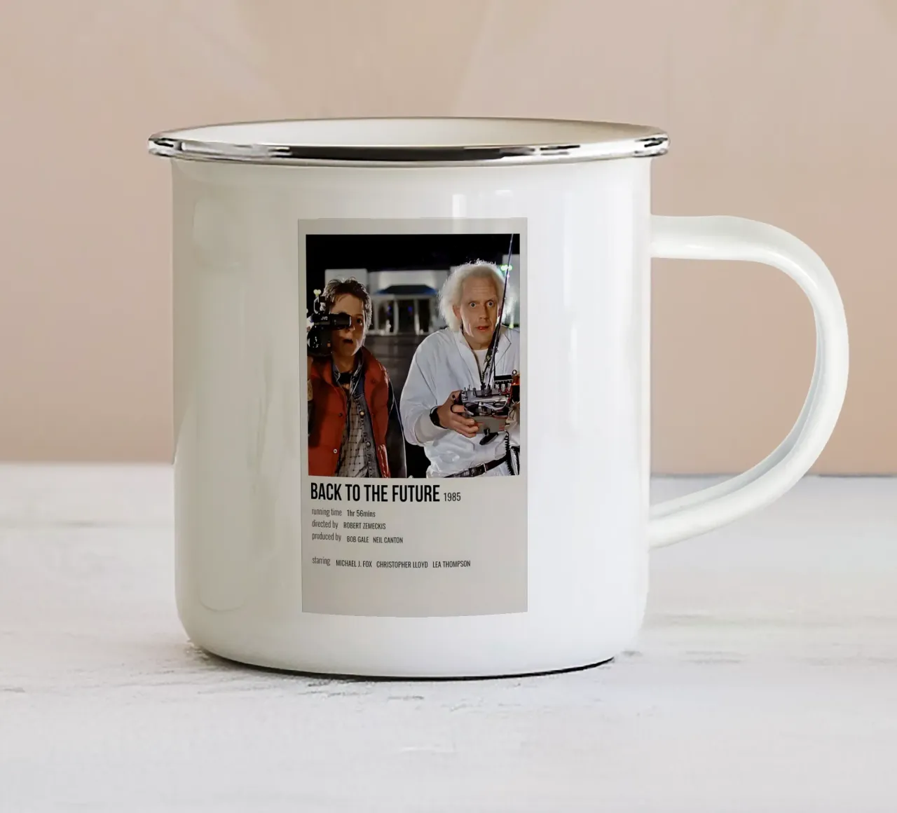 BACK TO THE FUTURE 1985 tazza in smalto da MVFminimalist