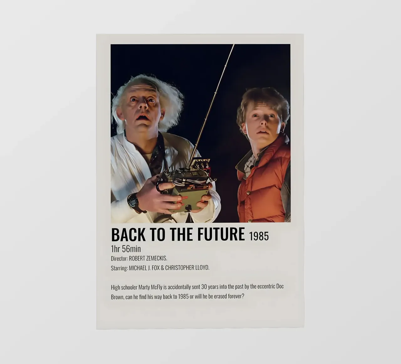 BACK TO THE FUTURE 1985 telo in pvc da MVFminimalist