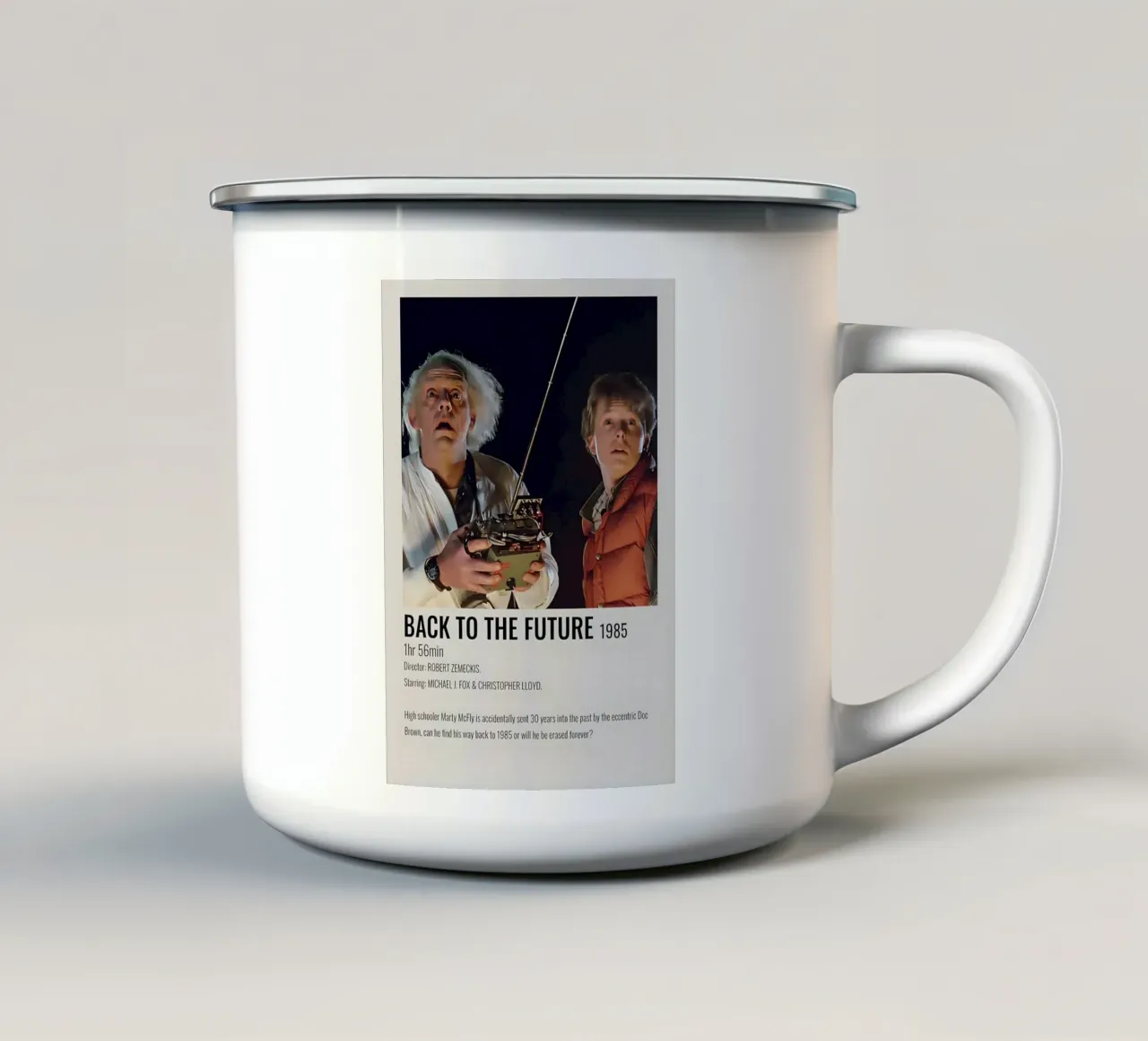 BACK TO THE FUTURE 1985 tazza in smalto da MVFminimalist