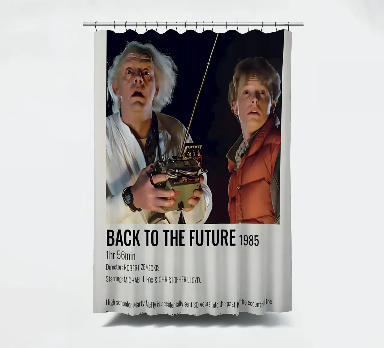 BACK TO THE FUTURE 1985 tenda da doccia da MVFminimalist