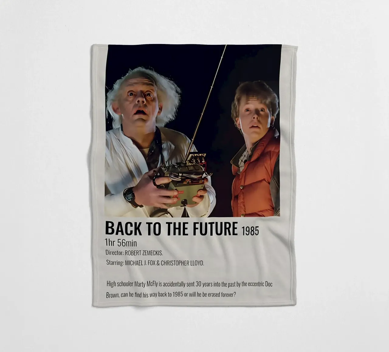 BACK TO THE FUTURE 1985 coperta in pile da MVFminimalist