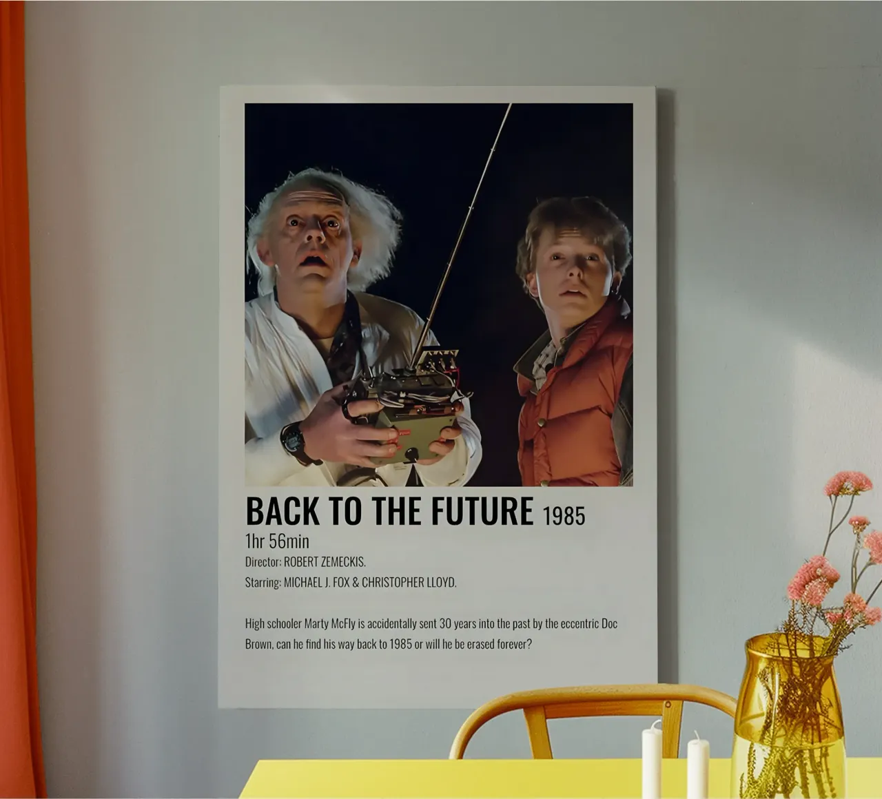 BACK TO THE FUTURE 1985 tela con Cornice a cassetta da MVFminimalist