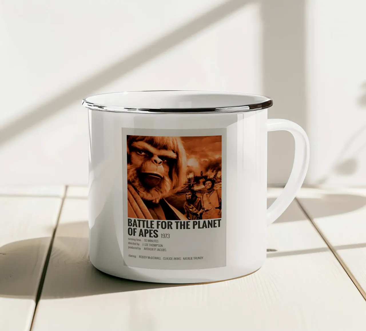 BATTLE FOR THE PLANET OF APES 1973 emaille mok van MVFminimalist