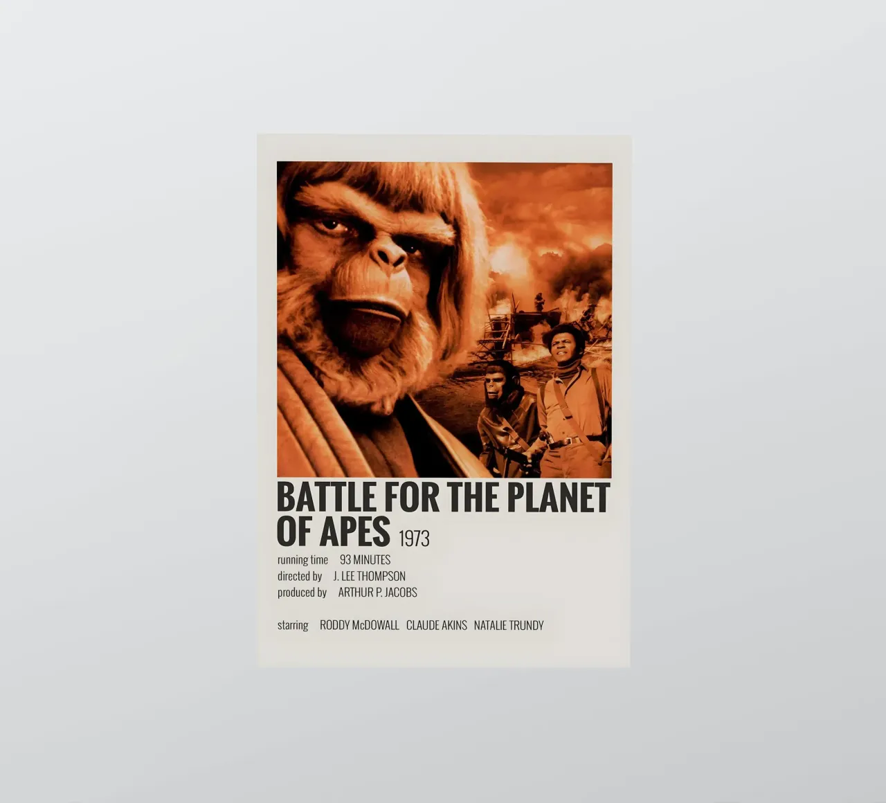 BATTLE FOR THE PLANET OF APES 1973 adesivo da MVFminimalist