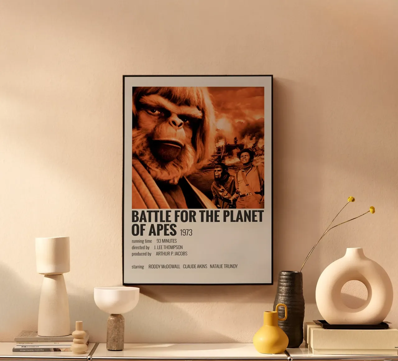 BATTLE FOR THE PLANET OF APES 1973 plexiglass da MVFminimalist
