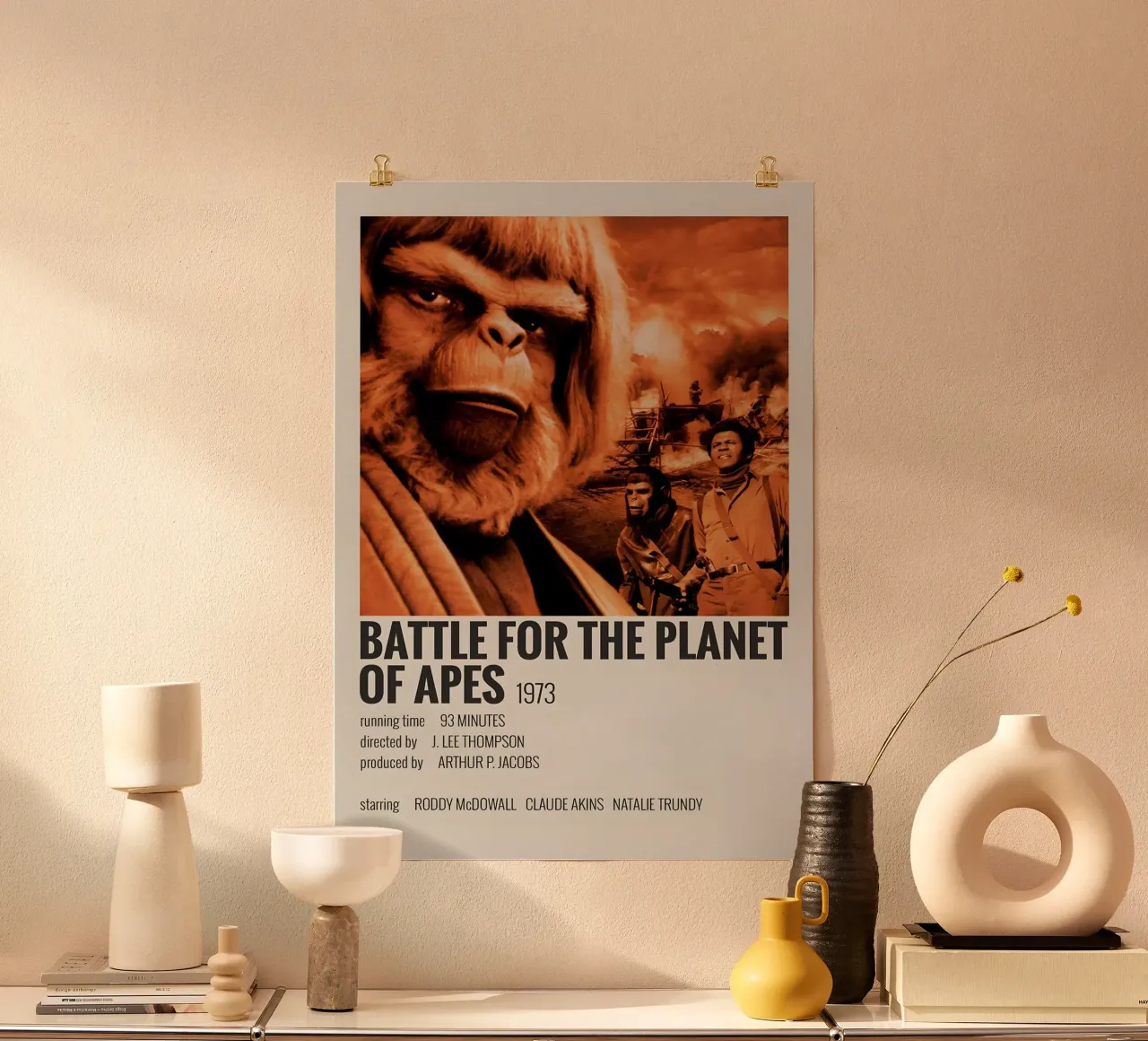 BATTLE FOR THE PLANET OF APES 1973 poster da MVFminimalist