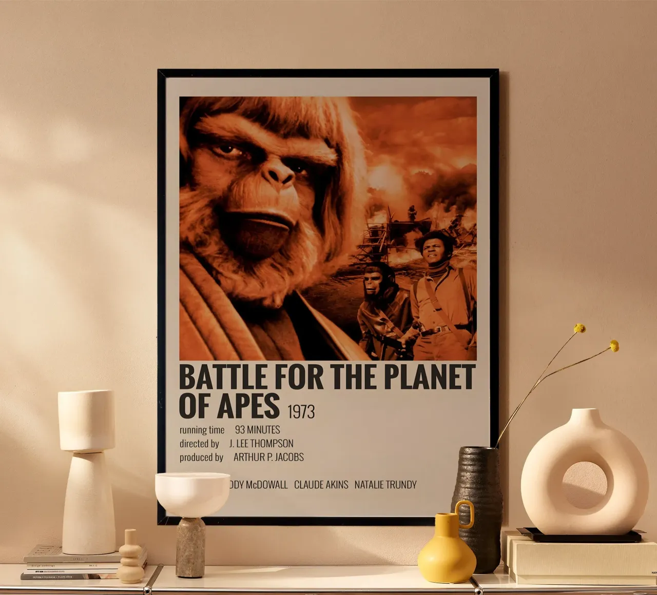 BATTLE FOR THE PLANET OF APES 1973 poster da MVFminimalist
